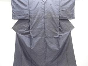 斜め格子模様織出し本場泥大島紬着物